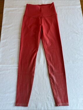 Beyond Yoga Drip Dot High Waisted 7/8 Yoga Leggings Scarlet Sun Antique Gold S